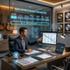 Music business release strategist reviewing a release planning dashboard with stages for release readiness, credits, metadata, distribution prep, campaign rollout, launch week, and post-release review.